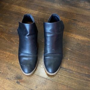 Faux leather ankle boots